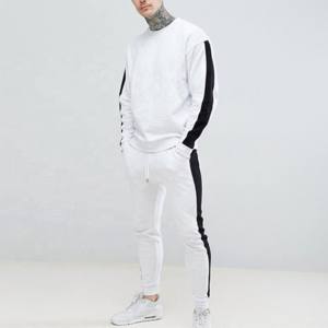 Pantalon de survêtement de qualité supérieure pour hommes fabricant de sweat à capuche zippé surdimensionné personnalisé survêtement pour hommes ensemble deux pièces blanc lourd à jambes larges - Product Image 1