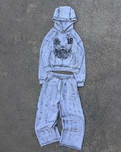 ชุดวอร์มแฟชั่นสำหรับทุกเพศชุดวอร์มผ้าฝ้าย100% กำหนดโลโก้ได้เอง - Product Image 5