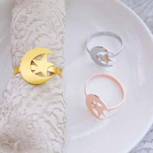 Nouveau classique maison dessus de table rond de serviette de luxe qualité or métal rond de serviette et support vente chaude Ramadan serviette accessoires - Product Image 4