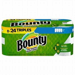 Bounty 74664 Disposable Quilted Napkins 2 Ply Virgin Wood <b>Pulp</b> Single Fold 12 1/10 X 12 White 200/Pack 8 Pack/Carton - Product Image 4