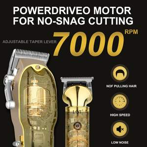 Cortadora de Pelo Profesional para Hombre, Afeitadora Eléctrica Inalámbrica, Recortadora de Barba con Enchufe Estadounidense y Batería - Product Image 3