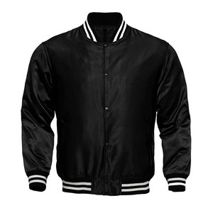 2025 OEM Men's Vintage Letterman <b>Baseball</b> <b>Bomber</b> <b>Jacket</b> 100% Silk Eco-Friendly Winter Stand Collar Low MOQ Wholesale - Product Image 4