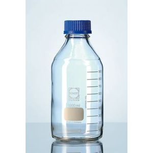 Botellas de Vidrio Transparente para Laboratorio Schott DURAN con Tapa y Anillo, 100 ml, Paquete de 10 - Product Image 1