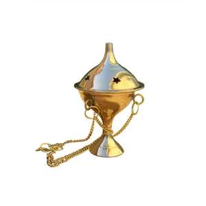 Gold <b>Incense</b> <b>Burner</b> 3 Chain Hanging Style Home Garden Decor Metal Crafts Unique <b>Incense</b> <b>Burner</b> For Holiday Christmas Decoration - Product Image 4