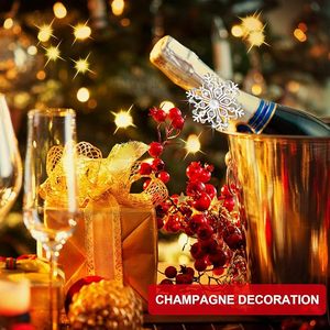 แหวนกระดาษเช็ดปากประดับพลอยเทียมสีเงินเกล็ดหิมะสำหรับงานแต่งงานและงานปาร์ตี้ - Product Image 5