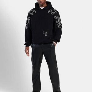 Vente flash Nouveauté Hiver Sweat-shirts brodés avec strass pour hommes Style premium Respirant Imperméable Léger 100% coton - Product Image 5