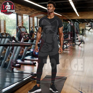 Bon fournisseur, nouveau service OEM tendance, vêtements de compression de fitness de haute qualité, ensemble de rashguard imprimé en spandex/nylon 2 pièces pour - Product Image 2