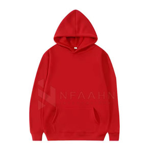 Survêtement à manches longues coupe ajustée 100% coton à motif solide et col à capuche grande taille surdimensionné pour hommes - Product Image 2