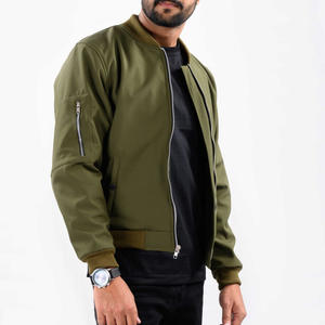 Blouson d'aviateur surdimensionné à fermeture éclair complète à ourlet brut graphique brodé au design personnalisé veste de travail en denim délavé vintage pour hommes - Product Image 4