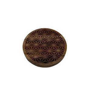 Sous-verre en bois artisanal élégant et classique avec motif découpé au laser artistique, respectueux de l'environnement, protège les surfaces et ajoute un charme rustique chaleureux - Product Image 5