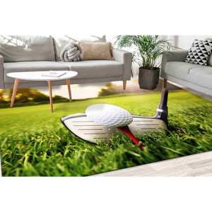 Tapis de golfeur : Tapis de sport antidérapant imprimé en 3D, tapis en chenille - Product Image 2