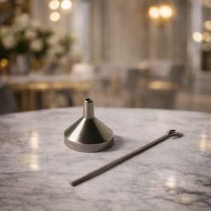 Embudo de Latón para Transferencia de Líquidos Precisa y sin Derrames, Diseño Compacto y Duradero, Ideal para Botellas, Cocina, Bar y Uso Doméstico - Product Image 3