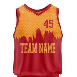 Vente en gros d'usine Uniforme de maillot de basket-ball Oem Uniformes personnalisés de qualité supérieure avec logo personnalisé Uniformes de maillot de basket-ball imprimés pour hommes - Product Image 2