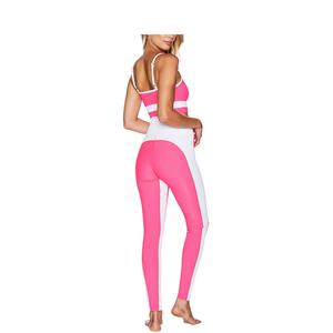 Ensembles de yoga athleisure taille haute pour femmes, sur mesure, en fibre Spandex/Polyester, deux pièces sans couture, assortis, vente en gros - Product Image 3