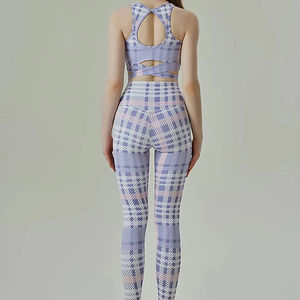 Sujetador deportivo de 2 piezas para gimnasio para mujer con mallas, conjunto de Yoga sin costuras, ropa de gimnasio para correr, traje de Yoga atlético para mujer, precio barato - Product Image 4