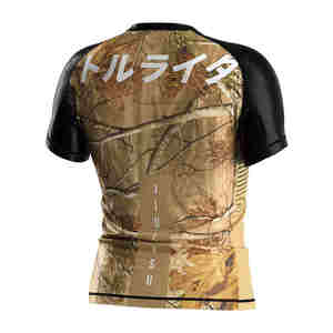 เสื้อแรชการ์ดผ้าฟลีซผู้ชายแบบสั่งทำ - ผู้ผลิตงานพิมพ์นูน - Product Image 4