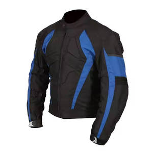 Veste de moto en textile véritable pour hommes, coupe-vent, imperméable, équipement de motard de course, coutures renforcées, armure de protection respirante - Product Image 5
