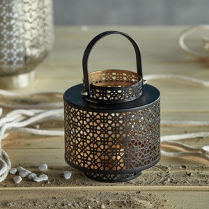 Stylish Black Cut Work <b>Lantern</b> For Home Cafe Restaurant Ambience And Indoor Outdoor Decorative Uses Handcrafted From India - Product Image 2