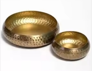 Cuenco de chocolate martillado chapado en oro y latón pulido Característica ecológica para ocasiones de viaje - Product Image 5