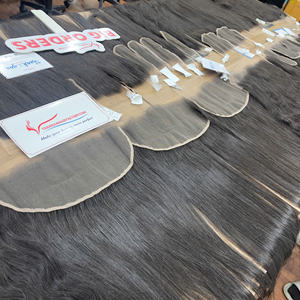 ด้านหน้าผ้าลูกไม้ดิบแบบตรวจจับไม่ได้ขนาด13X6 13x4 4 5x5 6 7x7ปิดลูกไม้สวิสผมมนุษย์บาง - Product Image 1