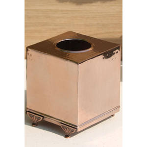 Vaisselle antique boîte à mouchoirs forme carrée en métal cuivre porte-mouchoirs boîte à serviettes pour les accessoires de restaurant d'hôtel les plus vendus - Product Image 1