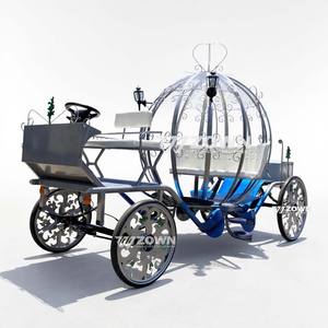 Carruaje de calabaza de <span class=keywords><strong>Cenicienta</strong></span> para la realeza/viejo carro de caballos antiguo/carro de caballos de boda de turismo - Product Image 1