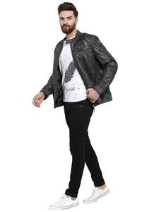 Veste en cuir pour hommes 2025 vestes de Baseball d'hiver homme grande taille vêtements en cuir affaires couleur unie veste imperméable pour hommes - Product Image 2