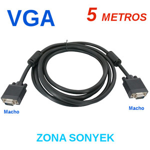 Cable VGA de 5 Metros - Conector de Audio y Video - Product Image 1