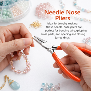 Alicates de Joyería de Punta Plana de 4 Pulgadas (100 mm) MANAN INSTRUMENTS de Alta Calidad, Acero Inoxidable, Mango de PVC, Herramienta de Precisión para Doblar Alambre - Product Image 3