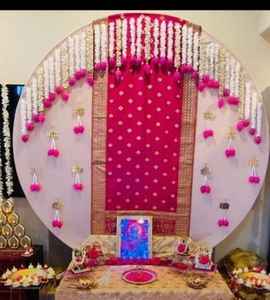 Guirlande de fleurs artificielles en papier de bois de sola, Jasmin et Lotus, style Inde du Sud, pour décoration de mariage indien, vente en gros - Product Image 5