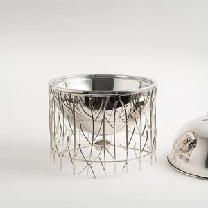 Decorative Antique Style Silver Finished Casserole Suitable <b>for</b> Hot <b>Food</b> Serving Party Buffets Restaurant And Hotel Tableware - Product Image 6