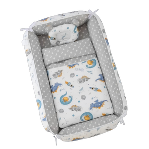 Phong Cách Hiện Đại Bé Tổ Với Tên Lửa Và Hành Tinh In 100% Cotton Dệt Kỹ Thuật Không Gian Theo Chủ Đề Trẻ Sơ Sinh Thoải Mái Và Trí Tưởng Tượng - Product Image 5