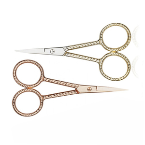 Tijeras de hoja recta de acero inoxidable de alta calidad para manicura y cejas Depilación facial Belleza Punta afilada y redondeada - Product Image 5