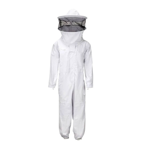 Combinaison d'apiculture blanche de haute qualité, respirante, anti-piqûres, en polyester et coton - Product Image 1