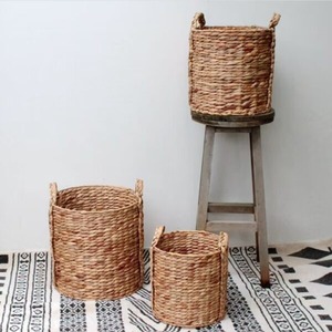 King Craft Viet Woven Storage <b>Basket</b> Manufacturer Laundry <b>Hamper</b> <b>Basket</b> Home Organizer Water Hyacinth <b>Basket</b> - Product Image 3