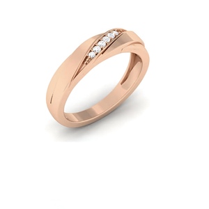 Elegante anillo de diamante de oro sólido de 14K y 18K con certificación IGI para hombre, joyería tradicional hecha a mano para regalo de aniversario, anillo para niño - Product Image 1