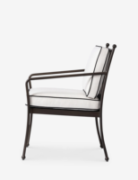 Chaise de salle à manger d'extérieur moderne et durable, structure en acier inoxydable 304, mousse à haute résilience à séchage rapide, tissu imperméable, fauteuil de patio