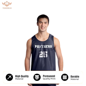 Maillot en maille de basket-ball personnalisé en gros Tailles pour adultes Nom du joueur personnalisé Nom de l'équipe Maillot Numéro Maillot réversible Débardeur - Product Image 2