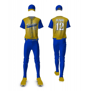 Uniforme de baseball unisexe personnalisé de haute qualité, respirant, à séchage rapide, uniforme de sport, bouton imprimé, coton/polyester - Product Image 5