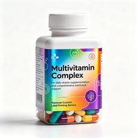 Haoxuan ODM Çoklu Vitamin Şişe Etiketleri Renkli PET UV Baskılı Su Geçirmez Etiketler Sağlık Ürünleri Paketleme Çözümleri için