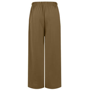 Pantalones de chándal acampanados transpirables informales a la moda al por mayor pantalones de chándal acampanados de color sólido con cintura ajustable de alta calidad para mujer - Product Image 5