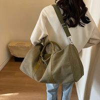 Sac de sport de luxe en toile de coton fait à la main Bagages de voyage de grande capacité pour hommes femmes Fermeture éclair légère pour les voyages en plein air