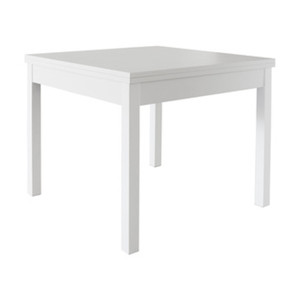 Kit Tavolo Libreria 90x90/180cm Rovere Bianco Modello FERX.96429 - Product Image 1