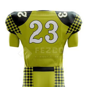 Uniformes de football américain à manches courtes respirants, personnalisables avec votre propre logo, très populaires, 100% polyester, pour hommes - Product Image 5