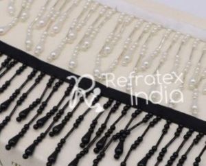 Good Quality <b>Bead</b> <b>Fringes</b> Lace Decoration White Red Tassel <b>Fringe</b> for Decorative at Best Price and Multi Color - Product Image 3