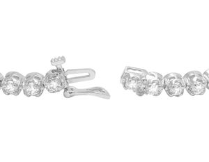 Bracelet tennis élégant en argent sterling plaqué rhodium avec diamant moissanite VVS pour fiançailles, mariage, cadeau - Product Image 4