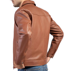 Chaqueta de Cuero para Hombre, Estilo Universitario Clásico Premium, con Cuello Alto, Acolchada, Cálida, con Capucha - Product Image 3