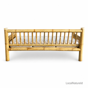 Conjunto de Sofá de Jardín Contemporáneo de Bambú Natural con Cojines Impermeables y Muebles de Exterior de Ratán PE Resistentes a los Rayos UV - Product Image 3