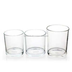 Vente en gros de bocaux à bougies transparents de haute qualité récipients à bougies en verre taille différente prix personnalisé - Product Image 4