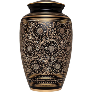 Handmade European Style Classical Antique Gold Engraved Adult Cremation Urn Metal <b>Ash</b> Storage <b>Pots</b> High Quality - Product Image 2